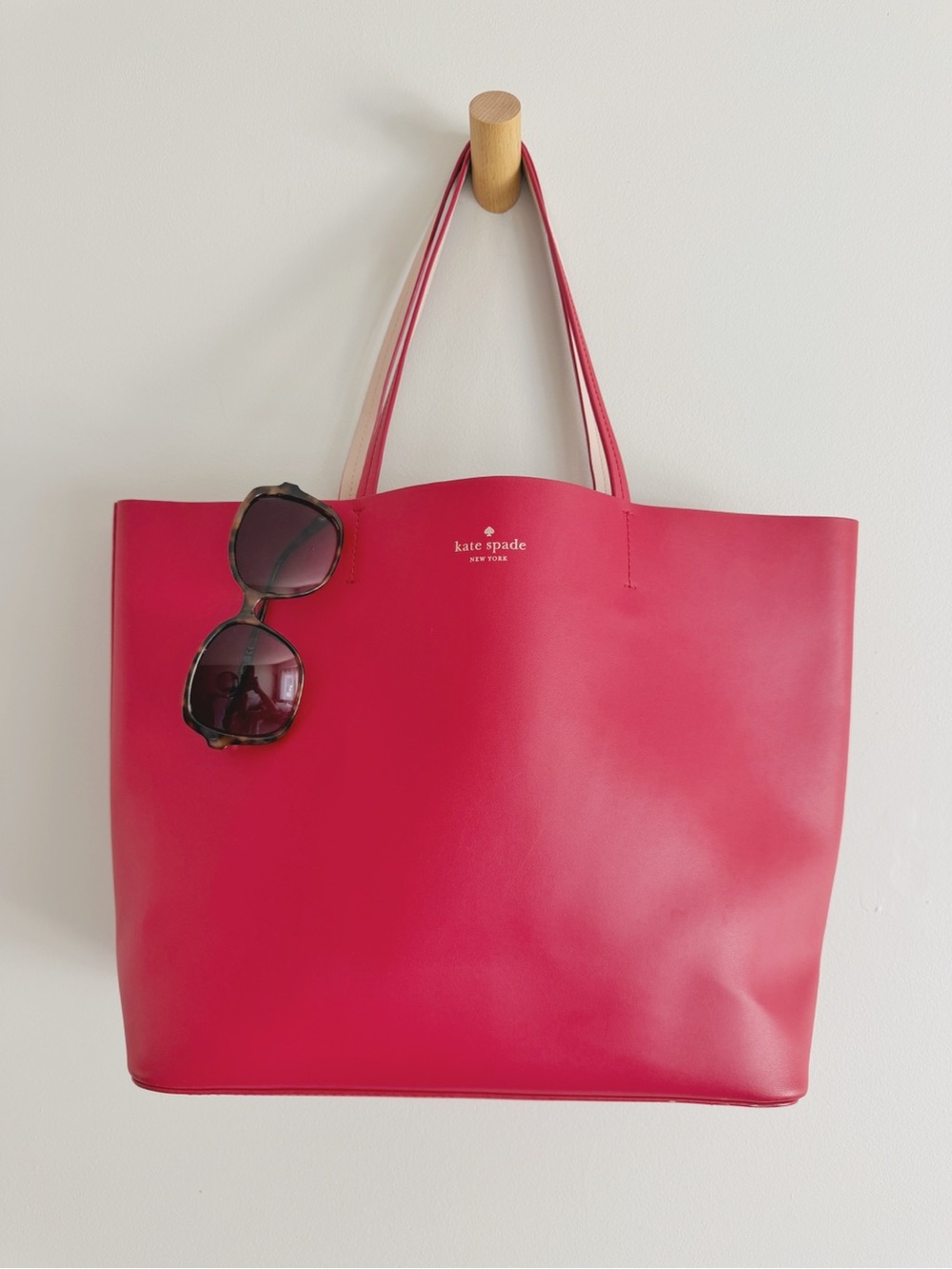 kate spade Red Leather Tote Bag